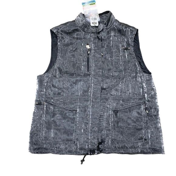 Jamie Sadock Gray Shimmer Vest Size Medium NWT - Picture 1 of 6